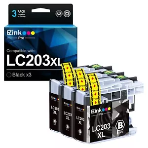 Cartucce di inchiostro nero ad alta resa LC203XL compatibili con stampanti Brother - Foto 1 di 8