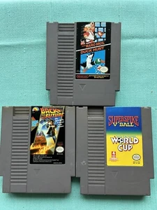 vintage nintendo games, World Cup V’Ball, Back To The Future, Super Mario Bros - Picture 1 of 4