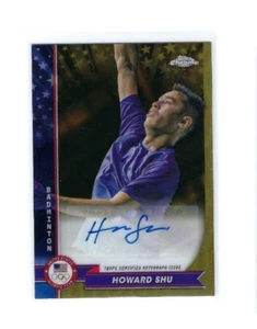2024 Topps Chrome US Olympics Howard Shu Gold Refractor Auto 25/50 #AU-HS - Picture 1 of 1