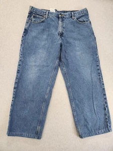 Pantalones de mezclilla Carhartt para hombre 40x30 real 28L azul pierna recta calce relajado trabajo - Imagen 1 de 10