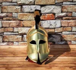 Medieval Greek Corinthian Helmet Roman Knight Spartan Armour Helmet Wearable - Imagen 1 de 6
