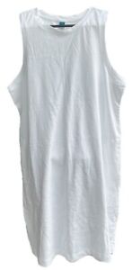 Old Navy White Cotton Dress Womens Size L (1) or XL (5) Sleeveless V Neck. NWT