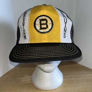 Rare Vintage Boston Bruins Mesh SnapBack Trucker Hat Twins Brand. - Picture 1 of 12