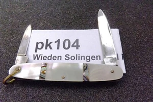 E. Wieden Solingen 1920s Mother of Pearl, Abalone 2 Blade Pen knife Exc - Picture 1 of 12