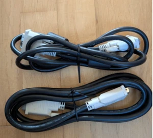 DVI-D dual link cables x 2 . 1.8m new cables perfect condition - Picture 1 of 3