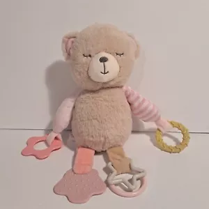 Kelly Toy Sleepy Baby Bear 8" Teething, Crib Lovey Plush Rattle Stuffed Animal - Picture 1 of 7