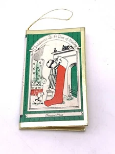 Vintage Christmas is a Time of Giving Ornament Mini Book Treasure House - Picture 1 of 8