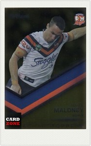 2015 TLA NRL TRADERS TRADING CARD CHARTER TOPPERS STR9 JAMES MALONEY-ROOSTERS