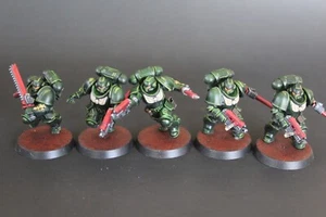 Warhammer 40k Dark Angels 5 Man Squad Primaris Assault Intercessors Pro Painted - Picture 1 of 3
