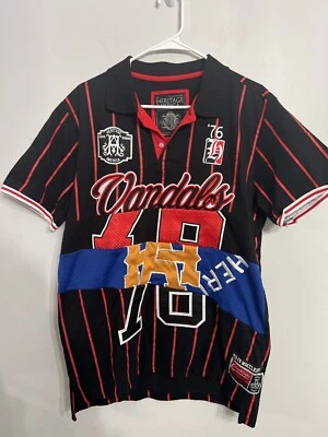 Camiseta a Rayas Heritage America VANDALS Mash-up Skate Hip Hop Para Hombres Camisa XL Foto 1 de 4