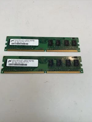 2x HP PC2-6400 1 GB DIMM 800 MHz DDR2 SDRAM Memory (404574-888) - Image 1 of 2