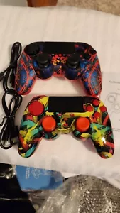 2 Pack Bluetooth Wireless Controllers RH-002 - Colorful Comes w/Charging Cables - Picture 1 of 2