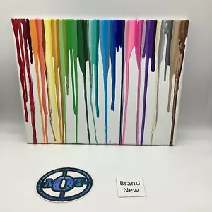 Over The Melting Rainbow Of Pride Handmade Graffiti Canvas 20 X 16 - Picture 1 of 5