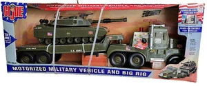 Vintage 2001 Hasbro G.I. Joe motorisiertes Militärfahrzeug und Big Rig NEU - Bild 1 von 6