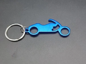 Motorrad Schlüsselanhänger Alu Motorrad Blau Anhänger ANGEBOT Tipp NEU - Bild 1 von 8
