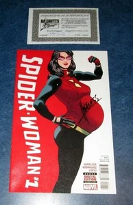 SPIDER-WOMAN 1 signed Erstdruck Comic MARVEL DENNIS HOPELESS 2016 COA Spider-Man - Bild 1 von 1