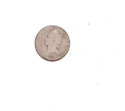 2 1/2 centavos de plata República Dominicana 1842---¡Bien circulados!! Foto 1 de 2