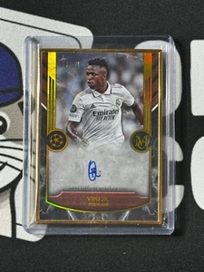 2022-23 Topps Museum UEFA Vini Jr Gold Frame Auto /50 #FA-VJR REAL MADRID - Picture 1 of 2