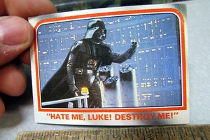 1980 Star Wars Empire Strikes Back tarjeta #115, Hate me Luke, Destroy Me! Vader - Imagen 1 de 2