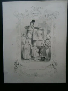 Gravure satyrique humoristique 19°: Religion Le marchand de cantique - Bild 1 von 1