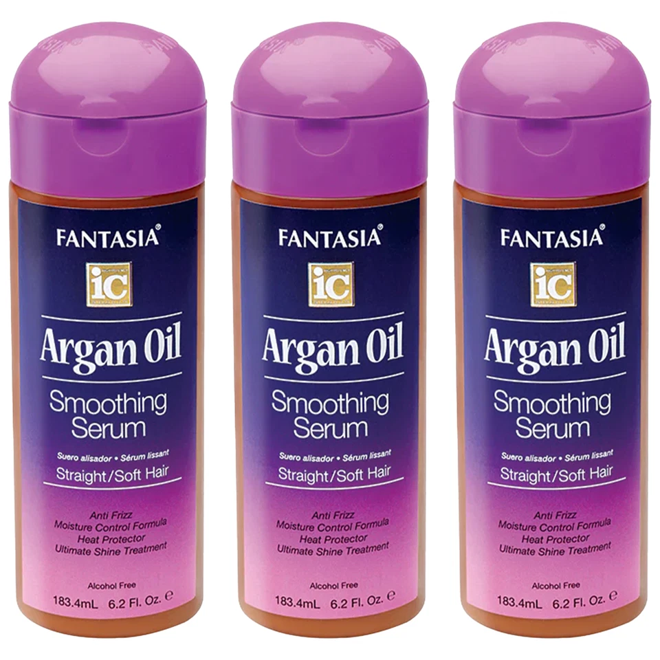 Fantasia Ic Hair Polisher Argan Oil Smoothing Serum, Straight & Soft Hair - 3 PK - Image 1 of 3