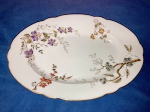 Hand Painted Gold Gilt Platter Floral Oval 13 1/4” Limoges? D&C? - Picture 1 of 4