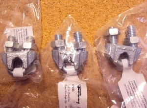 Lote de 3 clip de cuerda de alambre enchapado en zinc 1/4" 61022 - Imagen 1 de 5