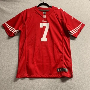 Nike Mens boys Size XL 18-20 Colin Kaepernick 49ers On Field NFL Jersey Red Whit - Picture 1 of 8