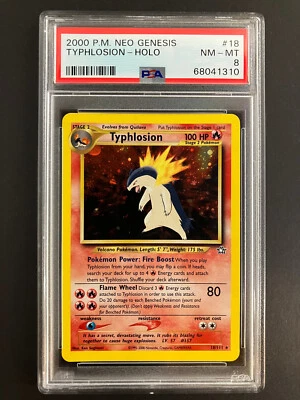 2000 Pokemon Neo Genesis Typhlosion #18 Holo PSA 8 NM-MT - Image 1 of 2