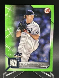 Gerrit Cole NEON GREEN /399 2022 Bowman Paper #95 Yankees - Picture 1 of 1
