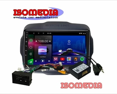 AUTORADIO CARPLAY ANDROID 9" JEEP RENEGADE DAL 2014 + CAN BUS. KIT 4 + 64GB - Immagine 1 di 4