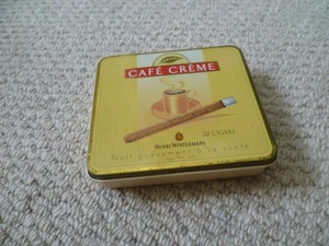 Vintage Cafe Creme Cigars Advertising Tin Empty - LOOK! - Picture 1 of 2