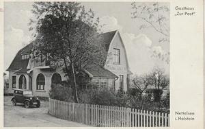 Ak 1930er, Schleswig-Holstein, Kr. Plön "Nettelsee - Gasthaus Zur Post"; n. gel. - Bild 1 von 2