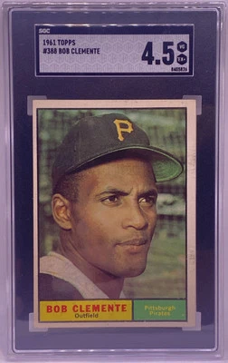 1961 Topps #388 Roberto Clemente SGC 4.5 VG EX+ Pittsburgh Pirates Card HOF - Image 1 of 2