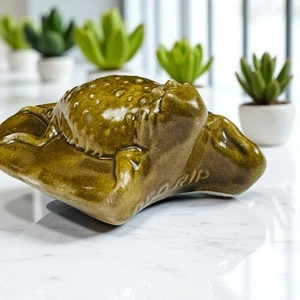 Vintage House of Webster Eastland TX Old Rip Horned Toad Frog Lizard Figurine - Picture 1 of 11