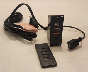 Mountable - 5 Port USB Hub - 3 USB-A, 1 Stand Alone USB-A, 1 USB-C outlet - Picture 1 of 5