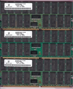 KIT RAM 6GB 3x2GB PC2100R NETLIST NL9257RD12042-D21JSB SAMSUNG ECC REG DDR-266 - Imagen 1 de 2