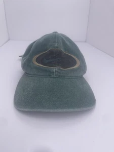 Vintage Nike Hat Green Swoosh Cap Strapback Embroidered 90s Fade - Picture 1 of 7