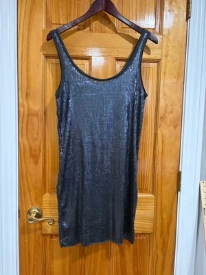 Vince Black Sequin Tank Dress Size S Sleeveless Party Holiday Cocktail - Image 1 of 4