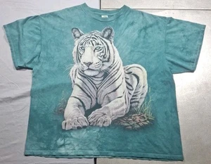 Camiseta De Colección 2XL Azul Teñido Blanco Tema Tigre Gráfico Delta Pro Peso - Imagen 1 de 8