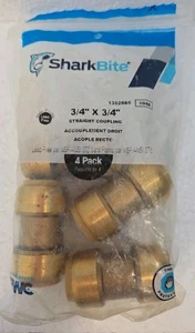 SharkBite U06LFZ4 - 3/4" x 3/4" gerade Kupplung 4er Pack - 1352885 - NEU - Bild 1 von 6