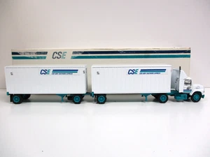 TONKIN REPLICAS CSE CON-WAY SOUTHERN FORD DAY CAB PUP TRAILERS DOUBLES 1/53 - Picture 1 of 14