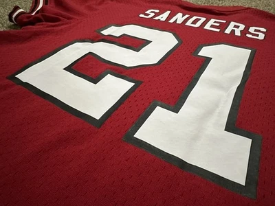 Deion Sanders 亚特兰大猎鹰队 Mitchell & Ness 复古球衣! 1989 年黄金时段! — 第 1/3 张图片