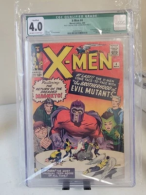 X-Men #4 1st Scarlet Witch Quicksilver Toad! 3/64 CGC 4.0 Qualified Missing Page - Image 1 of 3