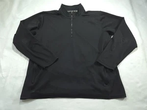 Nike Sweatshirt Mens Double Extra Large Black Dri Fit Zip Up Pullover Sweater - Picture 1 of 10