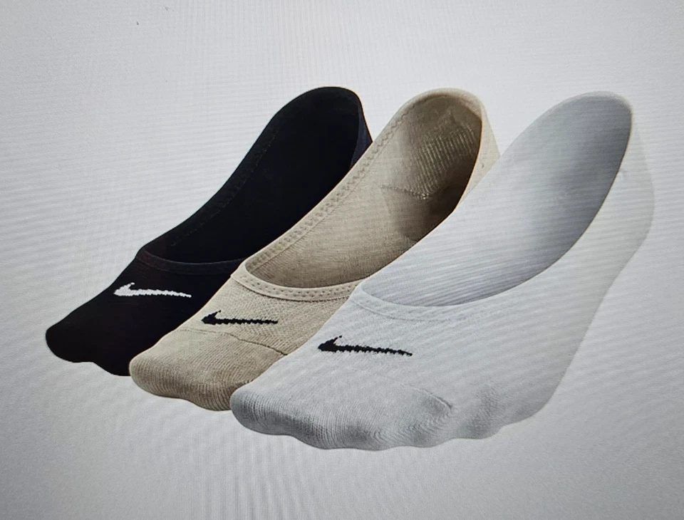 Paquete de 3/pares de calcetines para mujer Nike No Show/forro talla M todos los días ligeros múltiples Foto 1 de 1