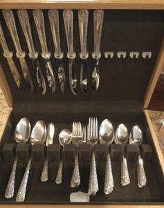 Vintage Anchor Rogers 1954 Elegance Silverplate Set Service For 8 Plus - Bild 1 von 4