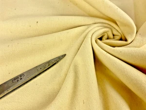 CLEARANCE– Pure Wool Butter Cream Fabric | Upholstery, Jackets, Coats & Cushion - Picture 1 of 4