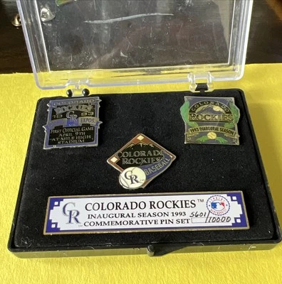 Colorado Rockies Inaugural Season 1993 Commemorative Pin Set 5601/10000. J - Image 1 of 4
