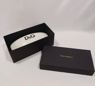 Dolce & Gabbana D&G Sunglasses Hardshell Clamshell Case Leather PLUS Storage Box - Image 1 of 4